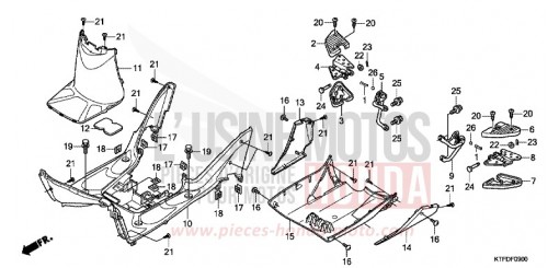 FLOOR PANEL/PILLION STEP SH150B de 2011
